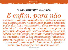 O bom governo da China